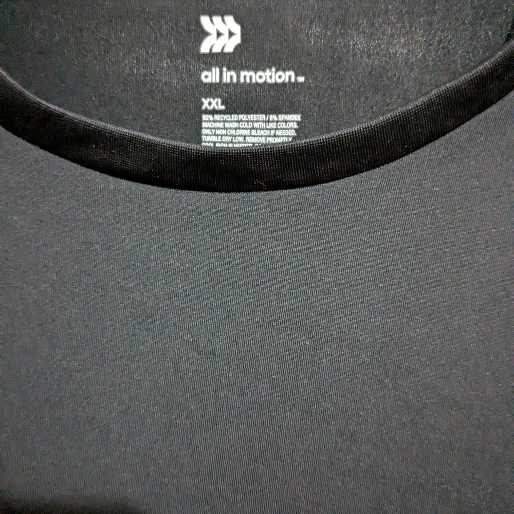 All in Motion Black Crew Neck Short Sleeve Tee XXL NWT - Picture 4 of 9